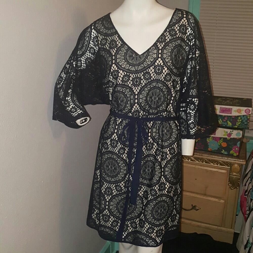 Chelsea and Violet  Navy Lace dress